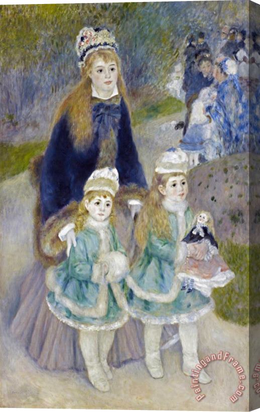 Pierre Auguste Renoir Mother And Children (la Promenade) Stretched Canvas Painting / Canvas Art