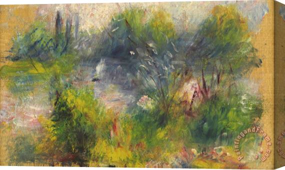 Pierre Auguste Renoir On The Shore of The Seine (paysage Bord Du Seine) Stretched Canvas Print / Canvas Art
