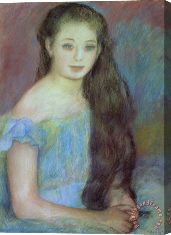 Pierre Auguste Renoir Portrait of a Young Girl with Blue Eyes Stretched Canvas Print / Canvas Art