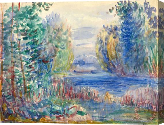 Pierre Auguste Renoir River Landscape, 1890 Stretched Canvas Painting / Canvas Art