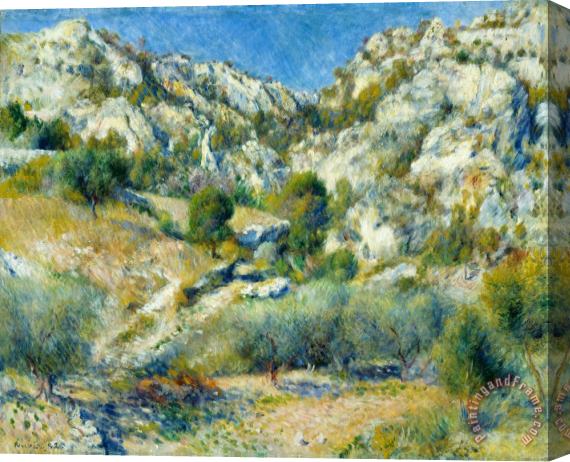 Pierre Auguste Renoir Rocky Crags at L'estaque Stretched Canvas Painting / Canvas Art