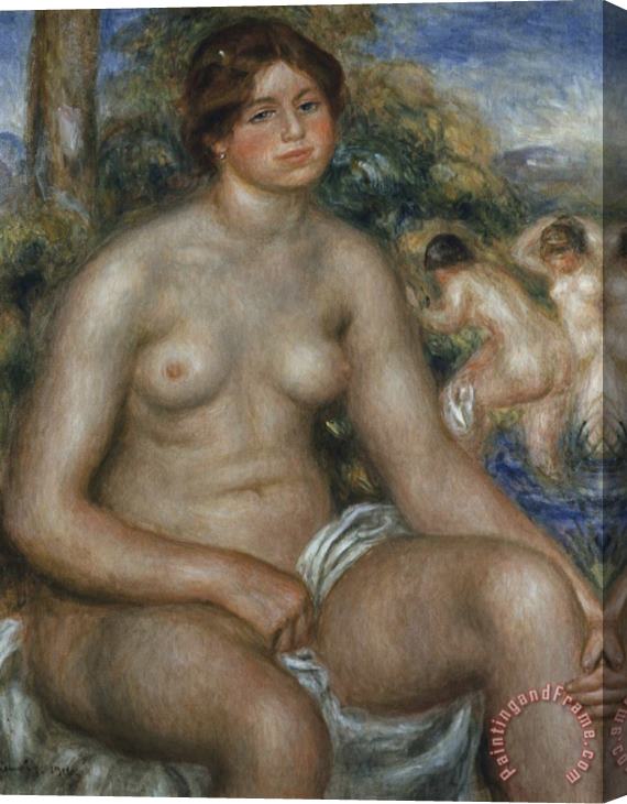 Pierre Auguste Renoir Seated Nude Stretched Canvas Print / Canvas Art