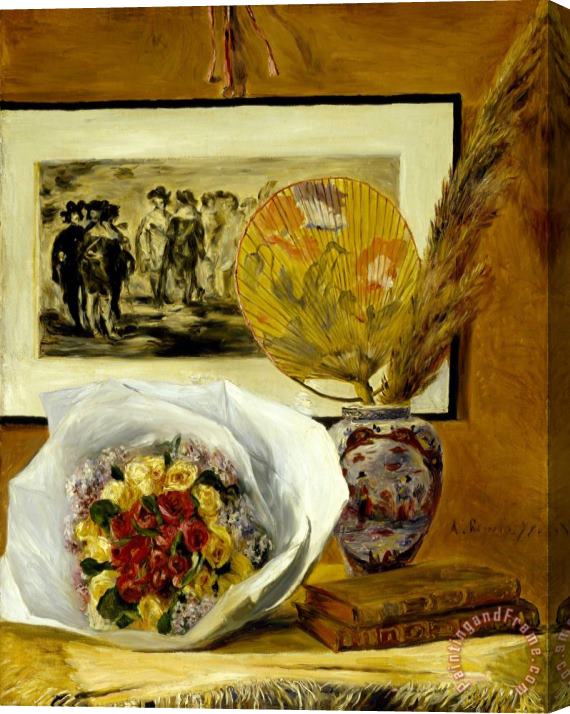 Pierre Auguste Renoir Still Life with Bouquet Stretched Canvas Print / Canvas Art