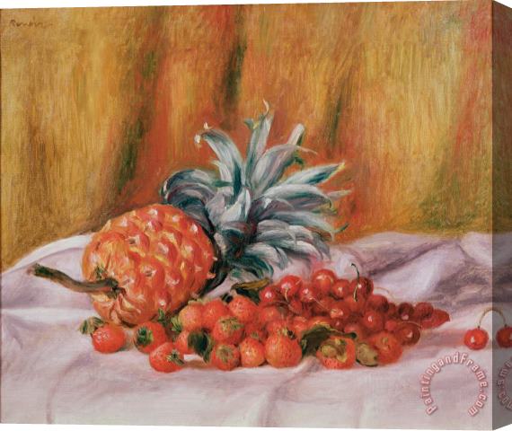 Pierre Auguste Renoir Strawberries and Pineapple Stretched Canvas Print / Canvas Art