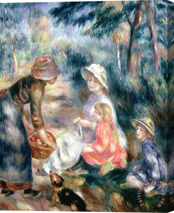 Pierre Auguste Renoir The Apple-Seller Stretched Canvas Painting / Canvas Art