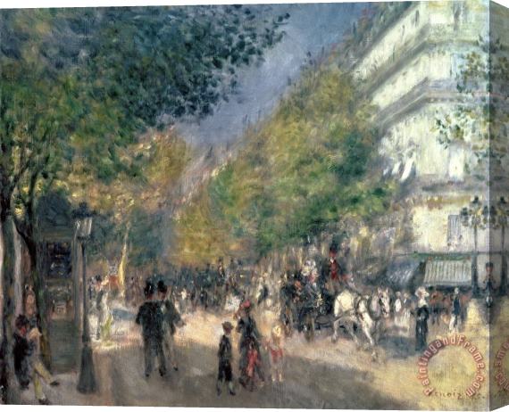 Pierre Auguste Renoir The Boulevards Stretched Canvas Painting / Canvas Art