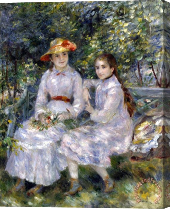 Pierre Auguste Renoir The Daughters of Durand Ruel Stretched Canvas Print / Canvas Art