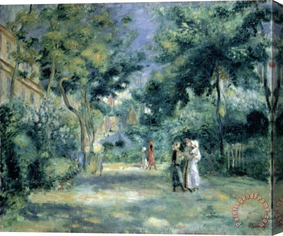 Pierre Auguste Renoir The Gardens in Montmartre Stretched Canvas Painting / Canvas Art