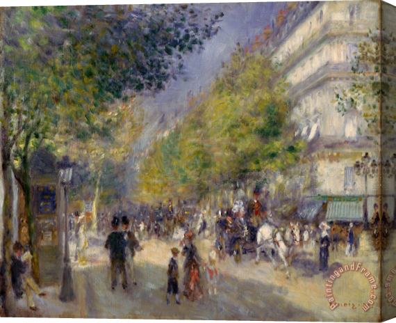 Pierre Auguste Renoir The Grands Boulevards Stretched Canvas Print / Canvas Art