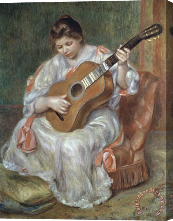 Pierre Auguste Renoir The Guitar Player Stretched Canvas Painting / Canvas Art