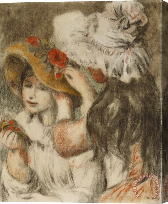Pierre Auguste Renoir The Hatpin Stretched Canvas Print / Canvas Art