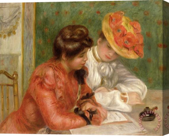 Pierre Auguste Renoir The Letter Stretched Canvas Painting / Canvas Art