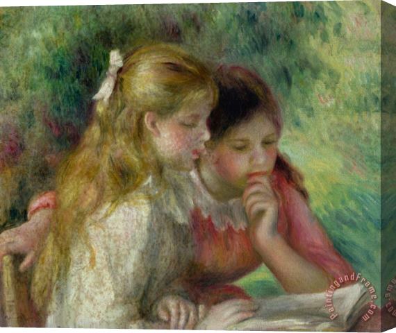 Pierre Auguste Renoir The Reading Stretched Canvas Painting / Canvas Art