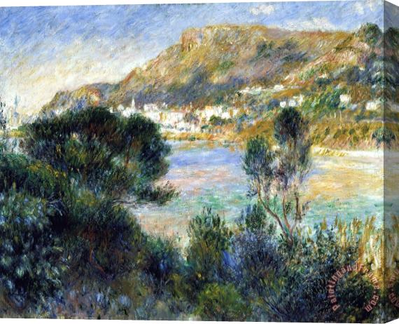 Pierre Auguste Renoir View From Cap Martin of Monte Carlo Stretched Canvas Print / Canvas Art