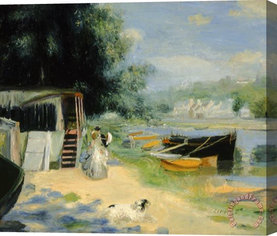 Pierre Auguste Renoir View of Bougival Stretched Canvas Painting / Canvas Art
