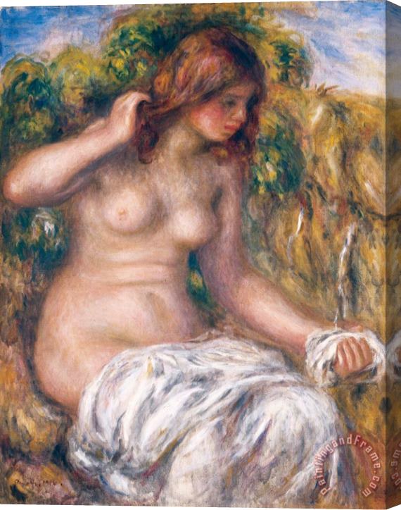 Pierre Auguste Renoir Woman by Spring Stretched Canvas Print / Canvas Art