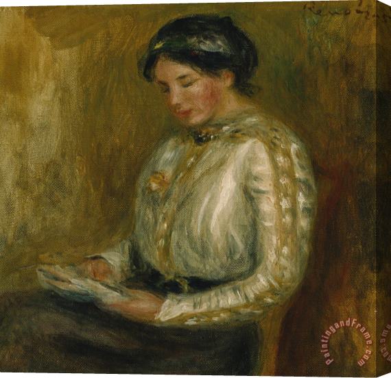 Pierre Auguste Renoir Woman Reading Stretched Canvas Painting / Canvas Art