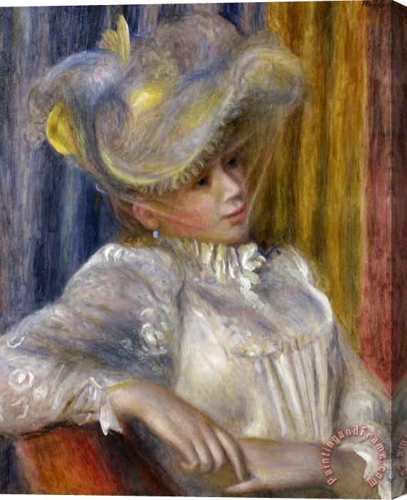 Pierre Auguste Renoir Woman with a Hat Stretched Canvas Painting / Canvas Art