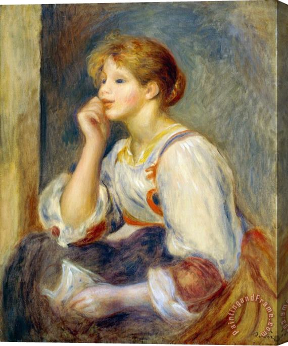 Pierre Auguste Renoir Woman With A Letter Stretched Canvas Painting / Canvas Art