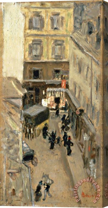 Pierre Bonnard Narrow Street in Paris Stretched Canvas Print / Canvas Art