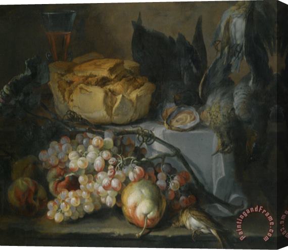 Pierre Nicolas Huilliot Still Life with a Load of Bread And Dead Game Stretched Canvas Print / Canvas Art