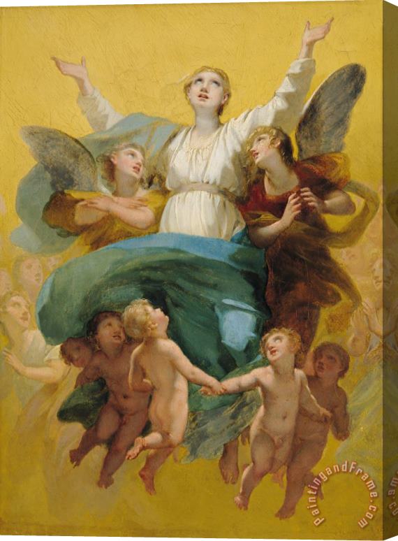 Pierre Paul Prudhon The Assumption of the Virgin Stretched Canvas Print / Canvas Art