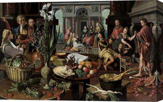 Pieter Aertsen Christ in The House of Martha And Mary Stretched Canvas Painting / Canvas Art