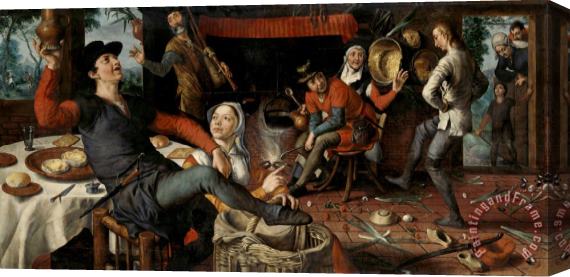 Pieter Aertsen The Egg Dance Stretched Canvas Painting / Canvas Art