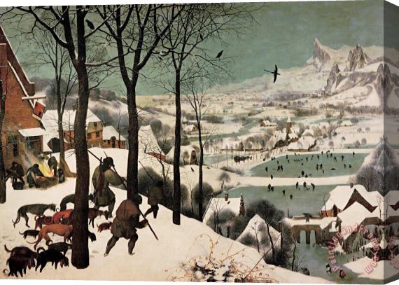 Pieter Bruegel Hunters In The Snow Stretched Canvas Painting / Canvas Art