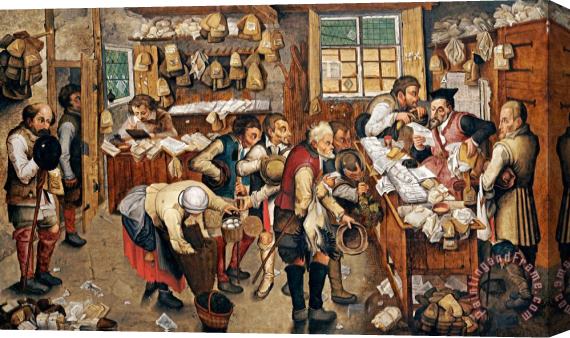 Pieter Bruegel the Elder Peasants Paying Tithes Stretched Canvas Painting / Canvas Art