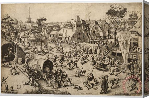 Pieter Bruegel the Elder The Fair of Saint George's Day Stretched Canvas Print / Canvas Art