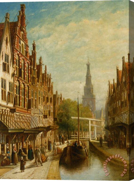 Pieter Gerard Vertin A View of Alkmaar Stretched Canvas Painting / Canvas Art