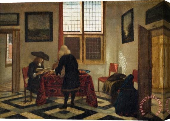 Pieter Janssens Elinga Interior Scene Stretched Canvas Painting / Canvas Art