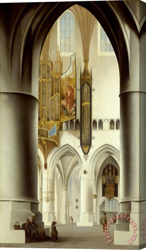 Pieter Jansz Saenredam Interior of The Church of St Bavo in Haarlem Stretched Canvas Print / Canvas Art
