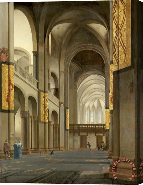 Pieter Jansz Saenredam The Nave And Choir of The Mariakerk in Utrecht Stretched Canvas Painting / Canvas Art