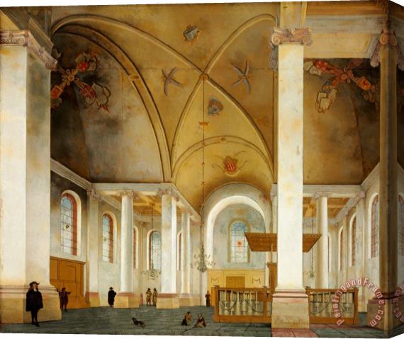 Pieter Jansz Saenredam The Nieuwe Kerk in Haarlem Stretched Canvas Painting / Canvas Art