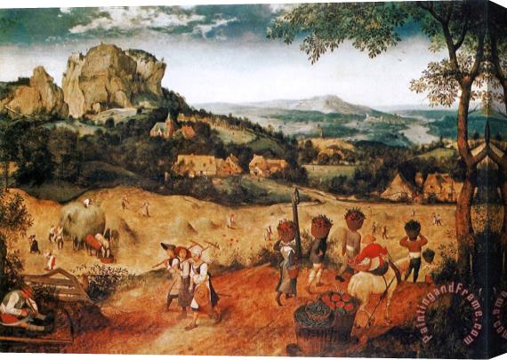 Pieter the Elder Bruegel Die Heuernte Stretched Canvas Painting / Canvas Art