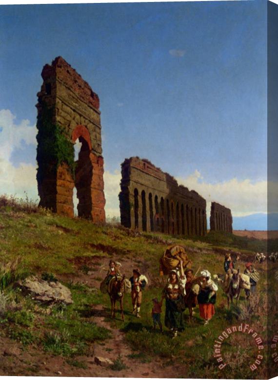 Pietro Barucci Passing The Ruins Stretched Canvas Painting / Canvas Art