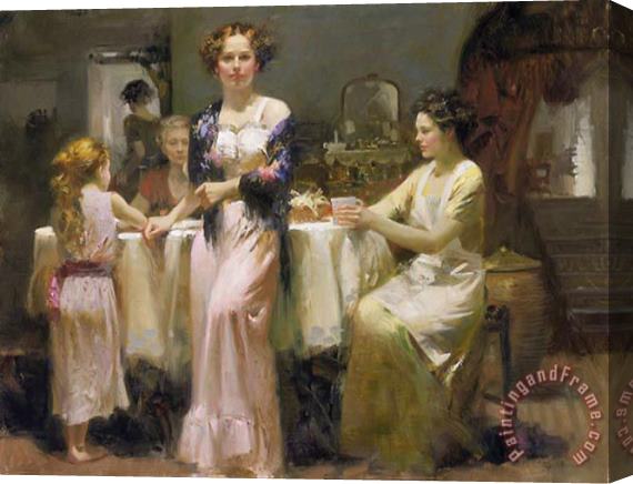 Pino Daeni The Gathering Stretched Canvas Painting / Canvas Art