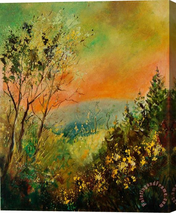 Pol Ledent Autumn landscape 5698 Stretched Canvas Print / Canvas Art