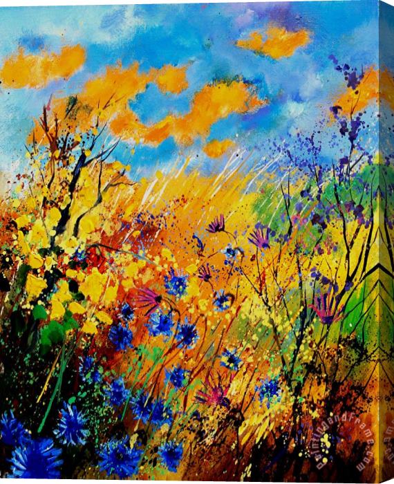 Pol Ledent Blue cornflowers 450408 Stretched Canvas Painting / Canvas Art