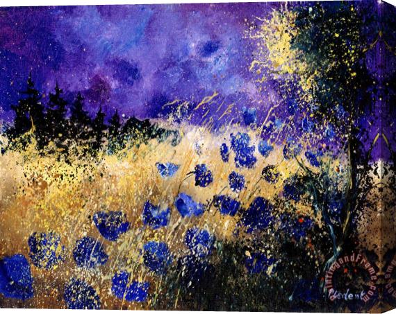 Pol Ledent Blue cornflowers Stretched Canvas Painting / Canvas Art