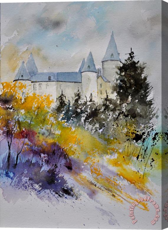 Pol Ledent Castle of Veves Belgium Stretched Canvas Print / Canvas Art