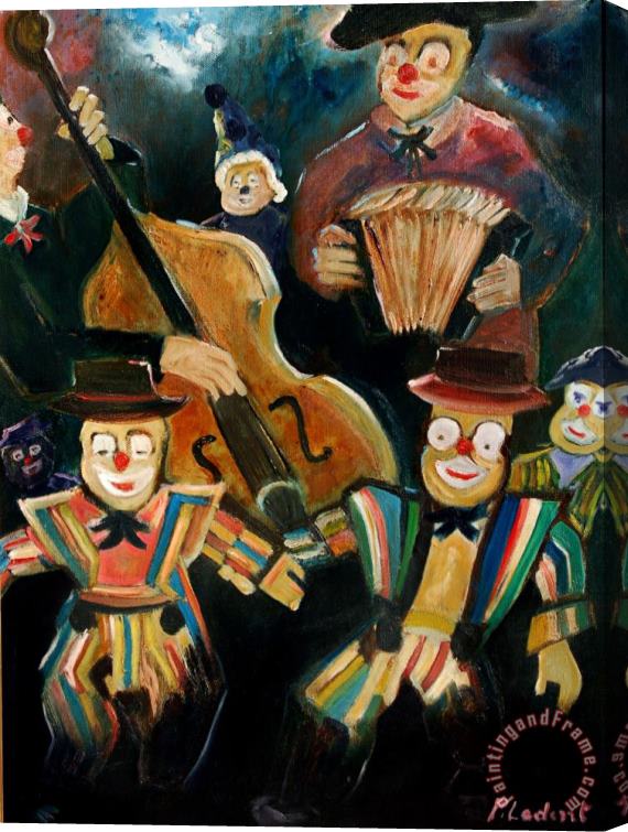 Pol Ledent Clowns Stretched Canvas Print / Canvas Art