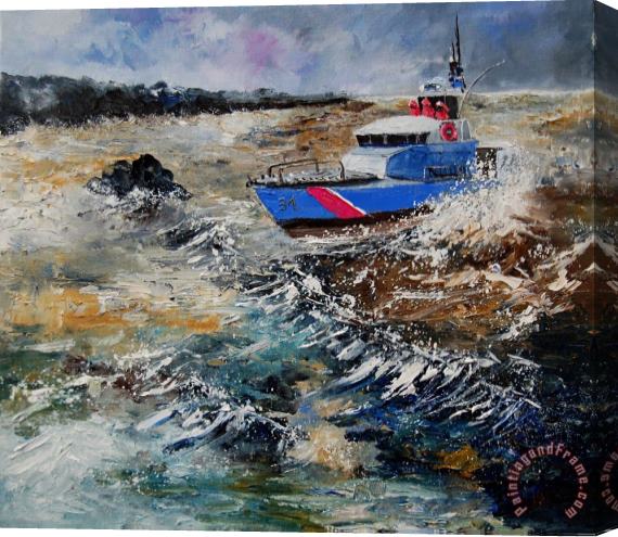 Pol Ledent Coastguards Stretched Canvas Print / Canvas Art
