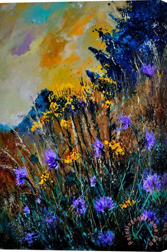 Pol Ledent Cornflowers Stretched Canvas Print / Canvas Art