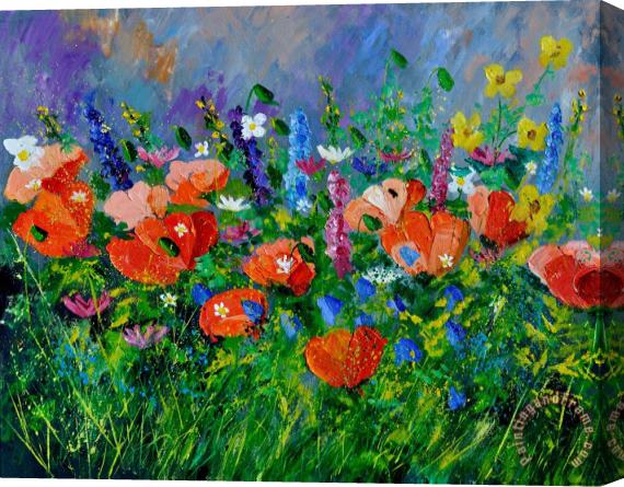Pol Ledent Garden flowers Stretched Canvas Painting / Canvas Art