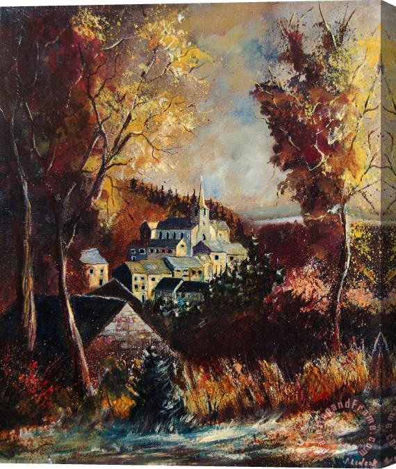 Pol Ledent Houyet village Belgium Stretched Canvas Painting / Canvas Art