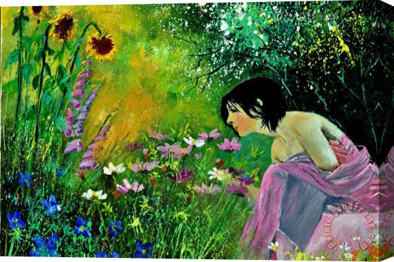 Pol Ledent In the garden Stretched Canvas Print / Canvas Art