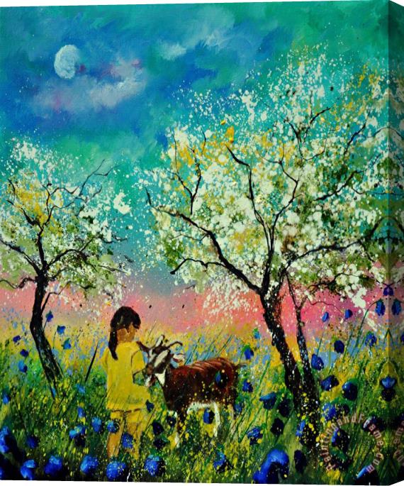 Pol Ledent In the orchard Stretched Canvas Print / Canvas Art